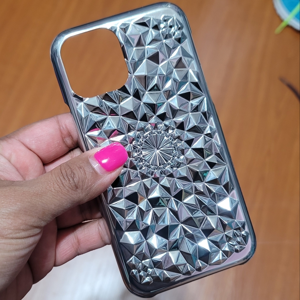 NWOB Felony Case IPhone 11 Pro Silver Kaleidoscope Cosmic Hard Phone Case